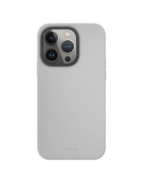 UNIQ Lino Hue Magclick įkrovimo dėklas, skirtas iPhone 15 Pro - šviesiai pilkas UNIQ Lino Hue Magclick įkrovimo dėklas, skirtas iPhone 15 Pro - šviesiai pilkas