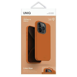 UNIQ Lino Hue Magclick įkrovimo dėklas iPhone 15 Pro - oranžinis