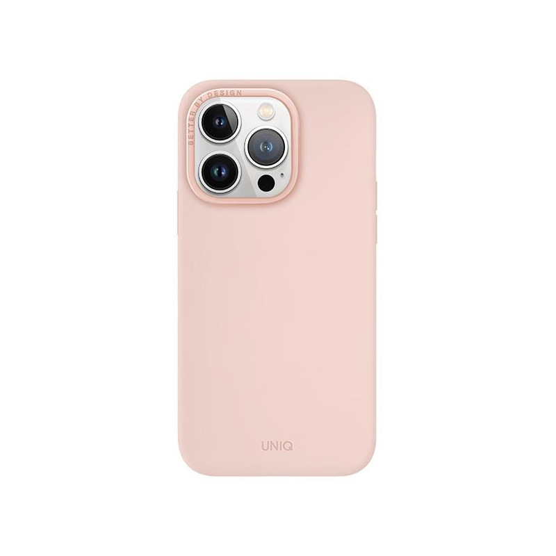 UNIQ Lino Hue Magclick įkrovimo dėklas, skirtas iPhone 15 Pro - rožinis