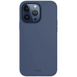 UNIQ Lino Hue Magclick įkrovimo dėklas, skirtas iPhone 15 Pro Max - tamsiai mėlynas