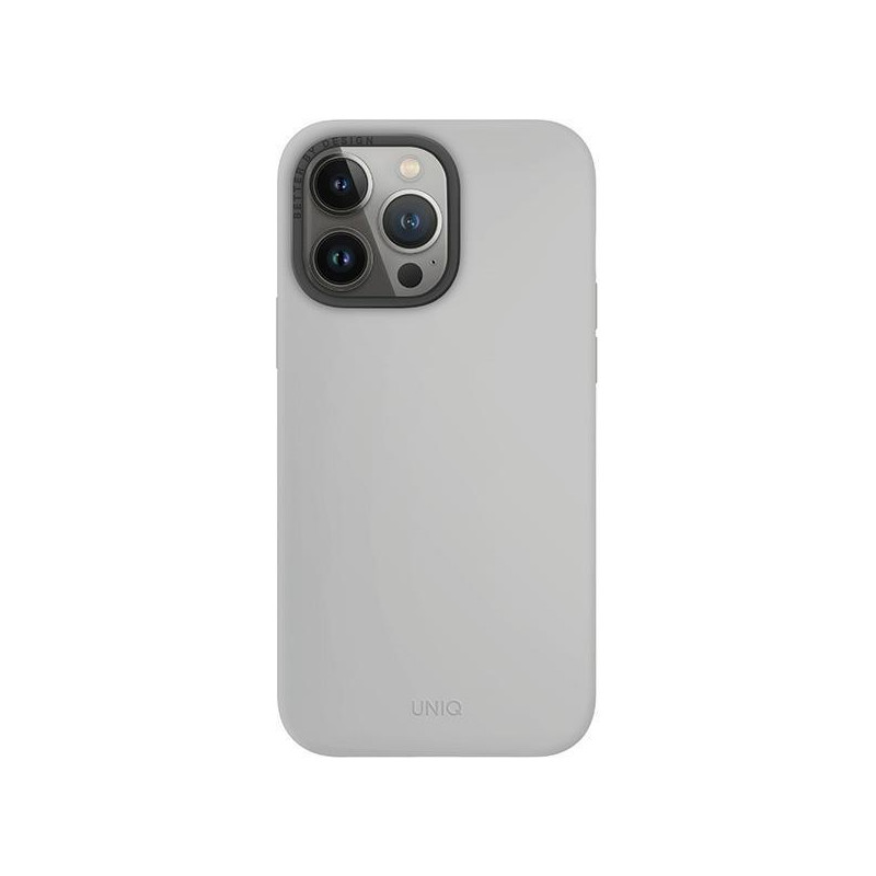 UNIQ Lino Hue Magclick įkrovimo dėklas, skirtas iPhone 15 Pro Max - šviesiai pilkas