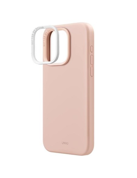 UNIQ Lino Hue Magclick įkrovimo dėklas, skirtas iPhone 15 Pro Max - rožinis