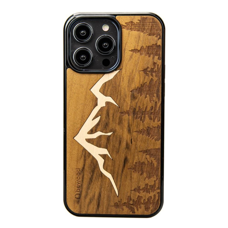 Medinis dėklas iPhone 15 Pro Max Bewood Imbuia Mountains