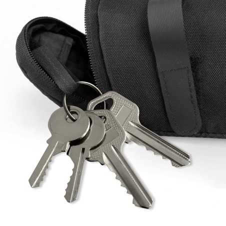 Mažas dviračio sėdynės krepšys 0,6 l juodas