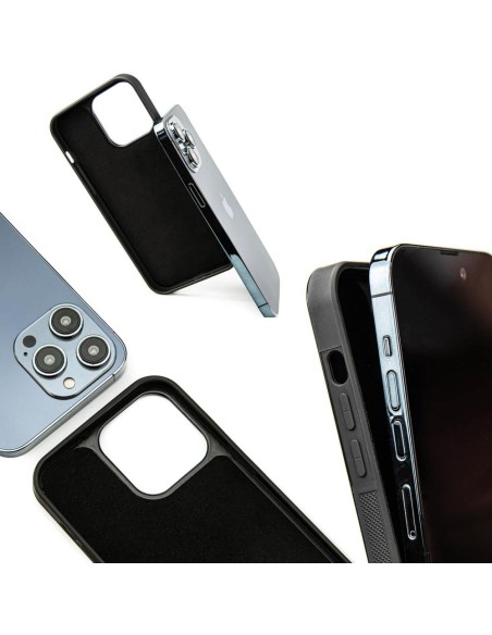 Medinis ir dervos dėklas iPhone 15 Plus Bewood Unique Turquoise - turkis ir juodas