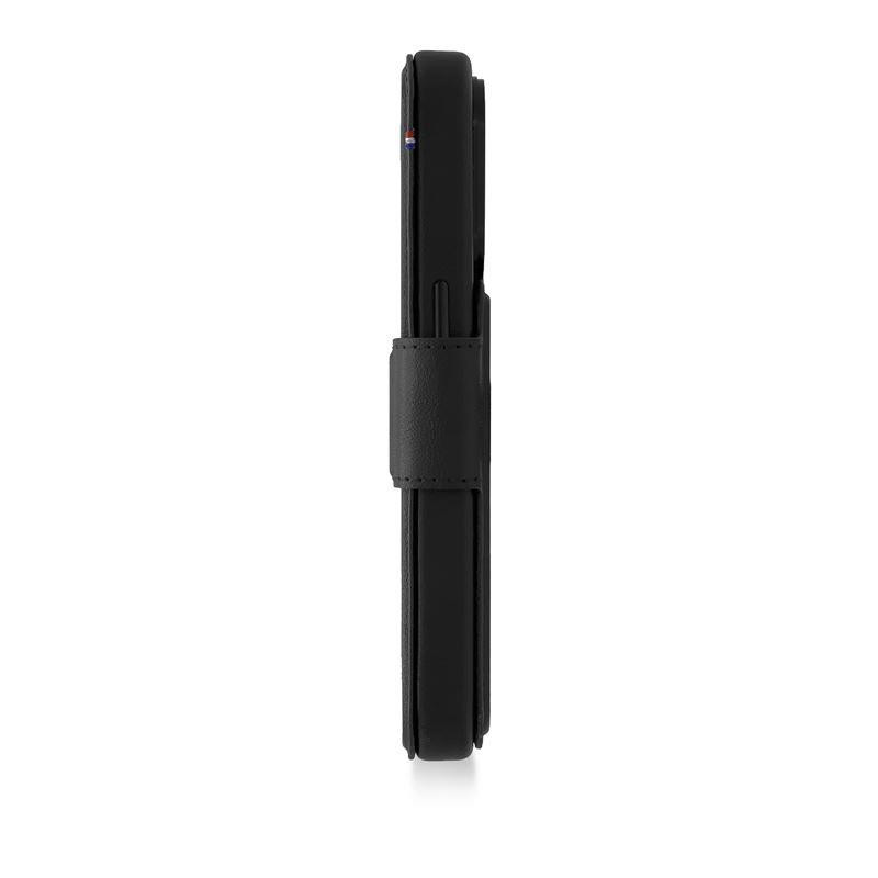 Dekoduotas nuimamas piniginės dėklas, odinis su „MagSafe“ su atvartu, skirtas „iPhone 14 Pro Max“ – juodas