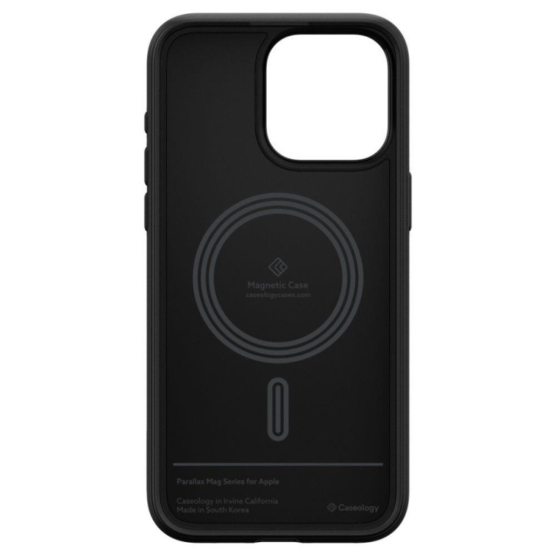 Caseology Parallax Mag dėklas su MagSafe, skirtas iPhone 15 Pro Max - matinė juoda
