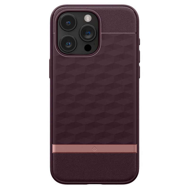 Caseology Parallax Mag dėklas su MagSafe, skirtas iPhone 15 Pro Max - bordo spalvos