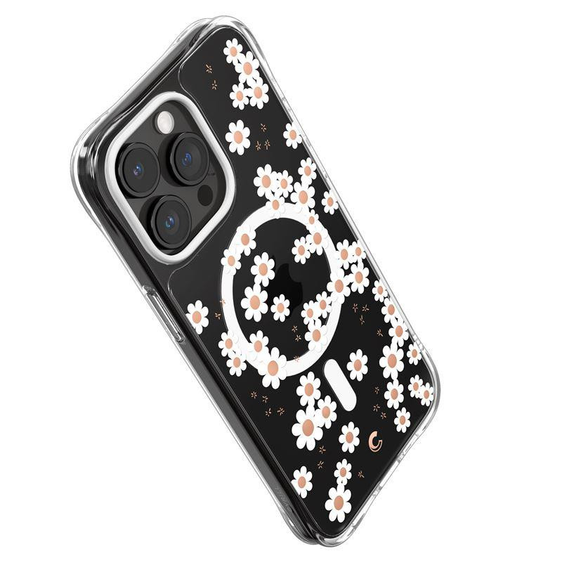 Spigen Cyrill Cecile Mag dėklas su MagSafe iPhone 15 Pro Max - baltos gėlės