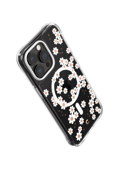 Spigen Cyrill Cecile Mag dėklas su MagSafe iPhone 15 Pro Max - baltos gėlės Spigen Cyrill Cecile Mag dėklas su MagSafe iPhone 15 Pro Max - baltos gėlės