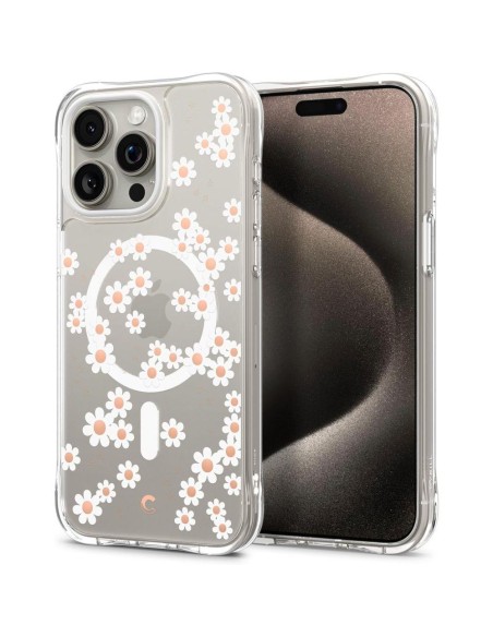 Spigen Cyrill Cecile Mag dėklas su MagSafe iPhone 15 Pro - baltos gėlės Spigen Cyrill Cecile Mag dėklas su MagSafe iPhone 15 Pro - baltos gėlės
