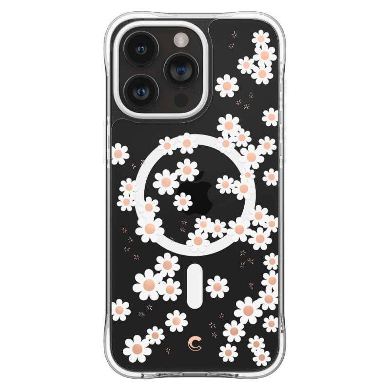 Spigen Cyrill Cecile Mag dėklas su MagSafe iPhone 15 Pro - baltos gėlės