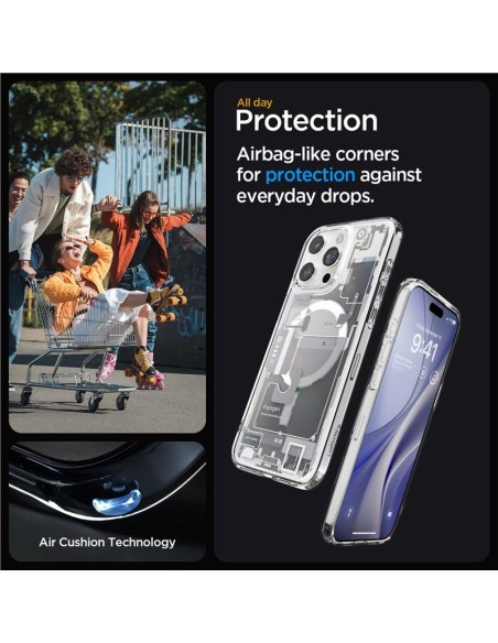 „Spigen Ultra Hybrid Mag“ dėklas su „MagSafe“, skirtas „iPhone 15 Pro Max“ – baltas (nulio vieno raštas) „Spigen Ultra Hybrid Mag“ dėklas su „MagSafe“, skirtas „iPhone 15 Pro Max“ – baltas (nulio vieno raštas)