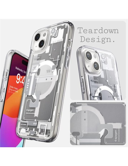 „Spigen Ultra Hybrid Mag“ dėklas su „MagSafe“, skirtas „iPhone 15 Plus“ – baltas (nulio vieno raštas) „Spigen Ultra Hybrid Mag“ dėklas su „MagSafe“, skirtas „iPhone 15 Plus“ – baltas (nulio vieno raštas)