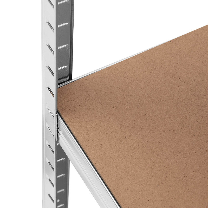 Metalinis laikymo lentynas su 5 lentynomis 875 kg 90 x 30 x 180 cm pilka 2 vnt.