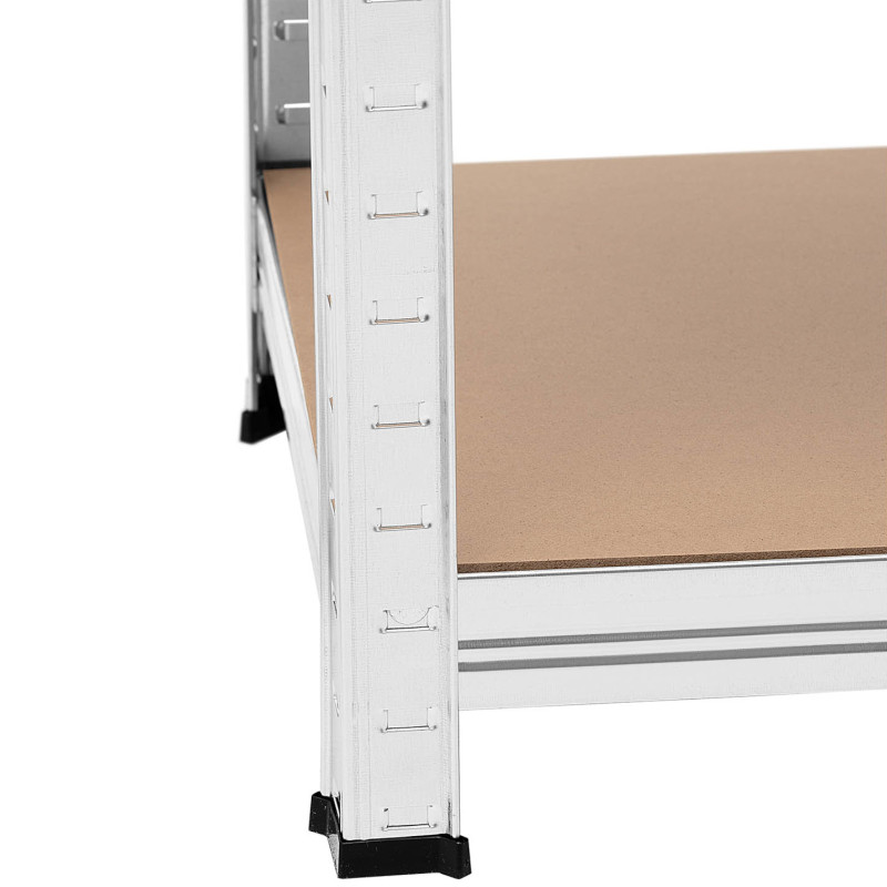 Metalinis laikymo lentynas su 5 lentynomis 875 kg 90 x 30 x 180 cm pilka 2 vnt.