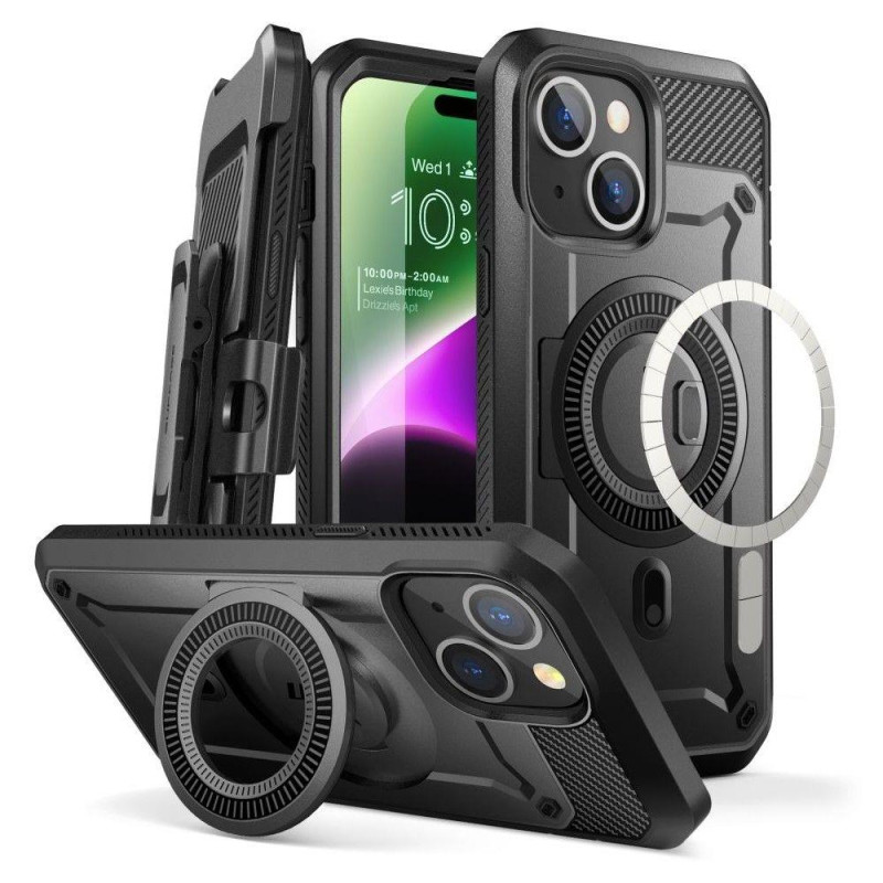 Supcase UB Pro Mag dėklas su MagSafe iPhone 15 - juodas