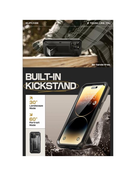 Unicorn Beetle Pro Supcase dėklas, skirtas iPhone 15 Pro Max - juodas Unicorn Beetle Pro Supcase dėklas, skirtas iPhone 15 Pro Max - juodas