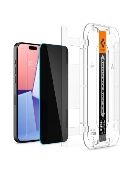 Spigen Glas.tR EZ Fit Privacy grūdintas stiklas, skirtas iPhone 15 Pro Max