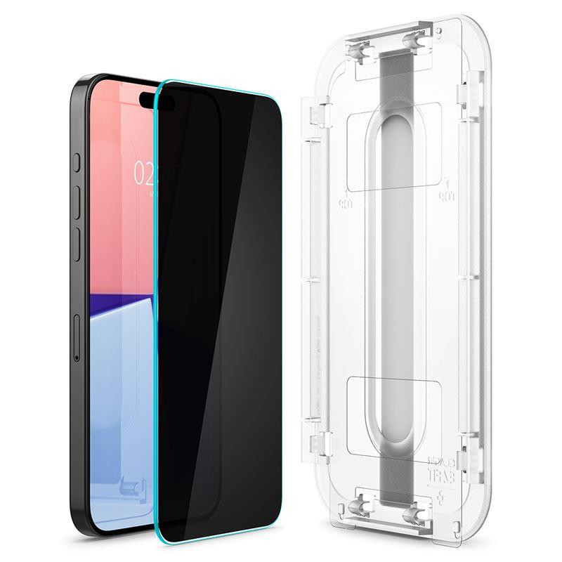 Spigen Glas.tR EZ Fit Privacy grūdintas stiklas, skirtas iPhone 15 Pro Max