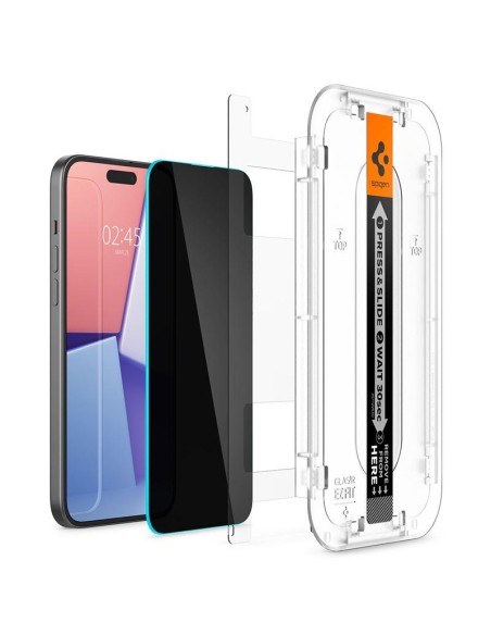 Spigen Glas.tR EZ Fit Privacy grūdintas stiklas, skirtas iPhone 15 Plus Spigen Glas.tR EZ Fit Privacy grūdintas stiklas, skirtas iPhone 15 Plus