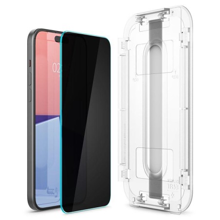 Spigen Glas.tR EZ Fit Privacy grūdintas stiklas, skirtas iPhone 15 Spigen Glas.tR EZ Fit Privacy grūdintas stiklas, skirtas iPhone 15