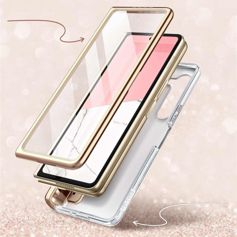 Cosmo Pen Supcase dėklas, skirtas Samsung Galaxy Z Fold 5 - rožinis marmuras