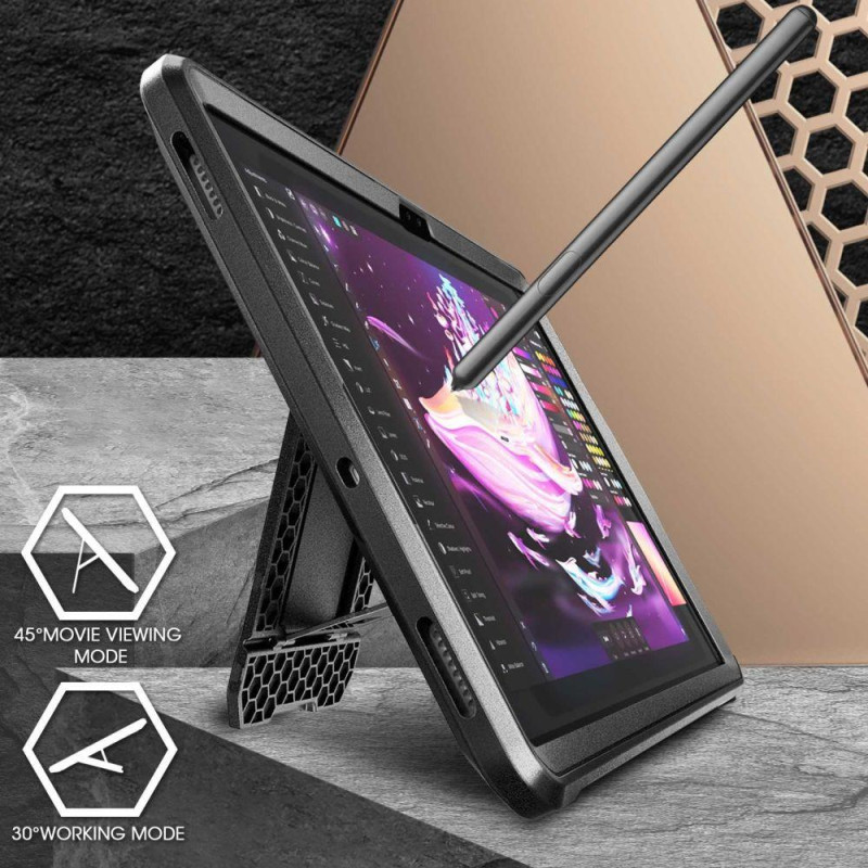 Supcase Unicorn Beetle Pro dėklas, skirtas Samsung Galaxy Tab S9+ 12.4& 39 & 39 X810 / X816B – juodas