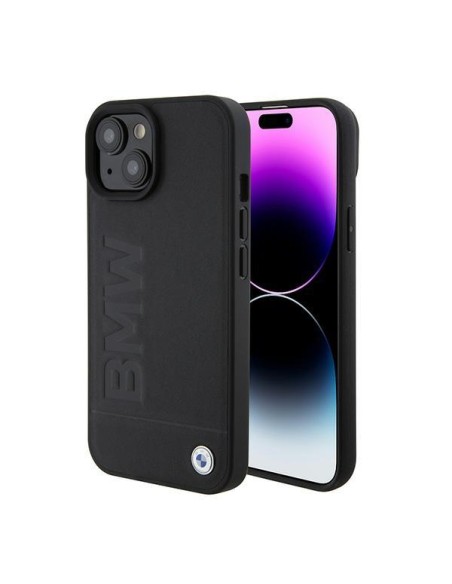 BMW Signature Logo Imprint MagSafe dėklas iPhone 15 - juodas BMW Signature Logo Imprint MagSafe dėklas iPhone 15 - juodas