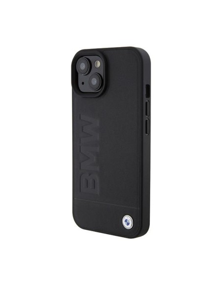 BMW Signature Logo Imprint MagSafe dėklas iPhone 15 - juodas BMW Signature Logo Imprint MagSafe dėklas iPhone 15 - juodas