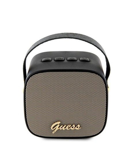 Guess 4G Leather Script Logo Mini garsiakalbis – juodas Guess 4G Leather Script Logo Mini garsiakalbis – juodas
