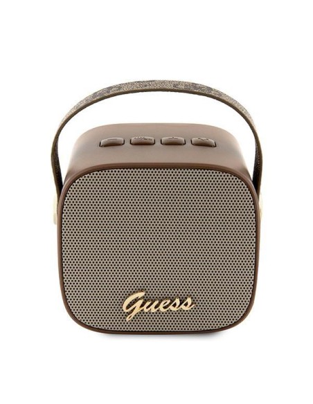 Guess 4G Leather Script Logo mini kolonėlė - ruda Guess 4G Leather Script Logo mini kolonėlė - ruda