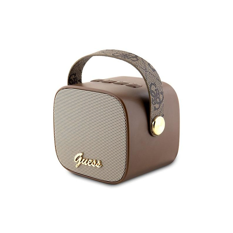 Guess 4G Leather Script Logo mini kolonėlė - ruda