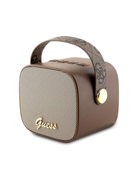 Guess 4G Leather Script Logo mini kolonėlė - ruda Guess 4G Leather Script Logo mini kolonėlė - ruda