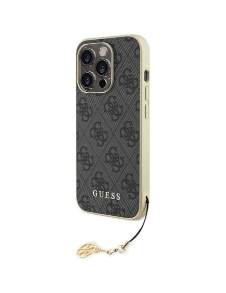 Guess 4G Charms Collection dėklas iPhone 15 Pro - pilkas Guess 4G Charms Collection dėklas iPhone 15 Pro - pilkas