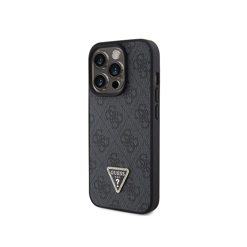 Guess Crossbody 4G Metal Logo dėklas iPhone 15 Pro - juodas