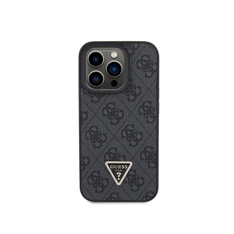 Guess Crossbody 4G Metal Logo dėklas iPhone 15 Pro - juodas