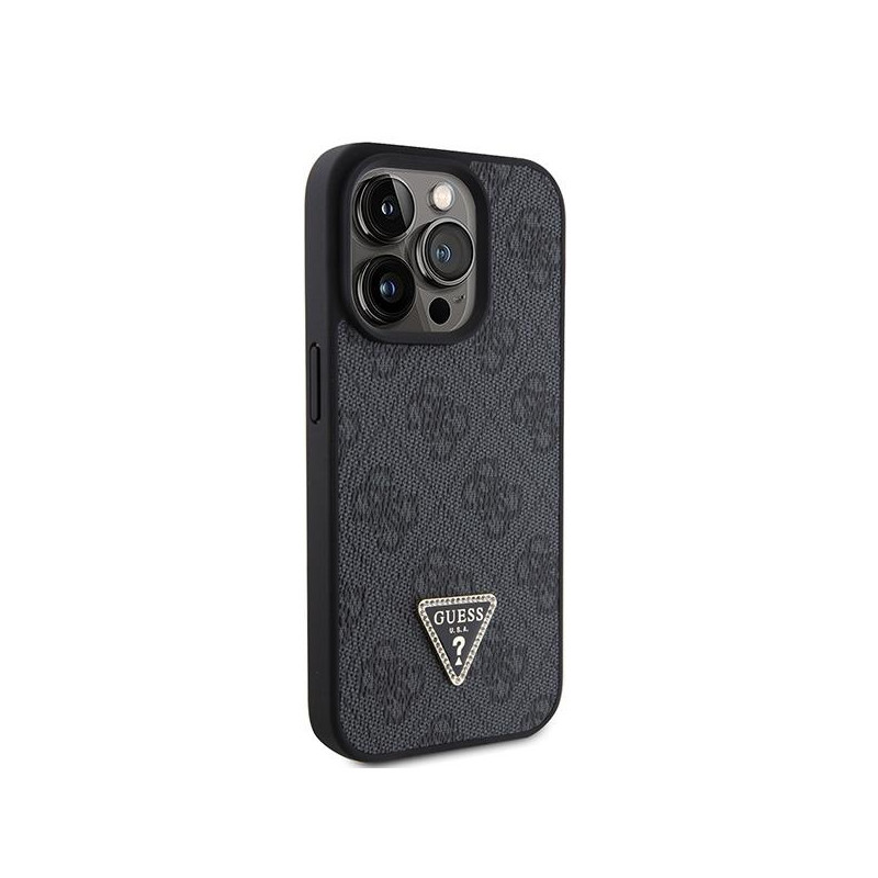 Guess Crossbody 4G Metal Logo dėklas iPhone 15 Pro - juodas