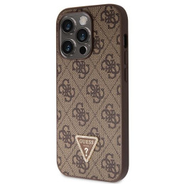 Guess Crossbody 4G Metal Logo dėklas, skirtas iPhone 15 Pro - rudas