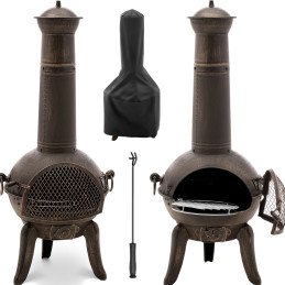 Židinys židinys sodo terasa ketaus krosnelė 113 cm