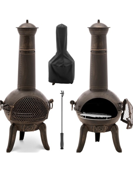 Židinys židinys sodo terasa ketaus krosnelė 113 cm Židinys židinys sodo terasa ketaus krosnelė 113 cm