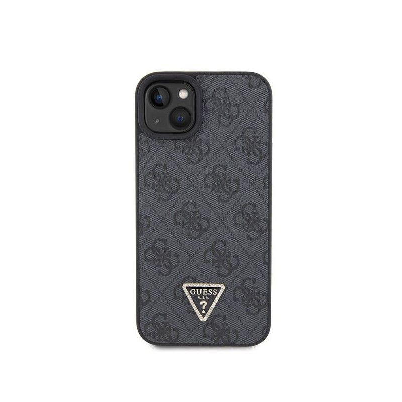 Guess Crossbody 4G Metal Logo dėklas iPhone 15 - juodas
