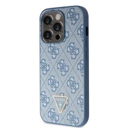 Guess Crossbody 4G metalinis logotipo dėklas, skirtas iPhone 15 Pro Max - mėlynas