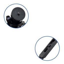Mini trikojo asmenukių nuotraukų laikiklis telefono kamerai GoPro kamera 16-21cm juoda