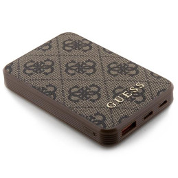 Guess 4G Leather Metal Logo Powerbank 15W 5000mAh - ruda