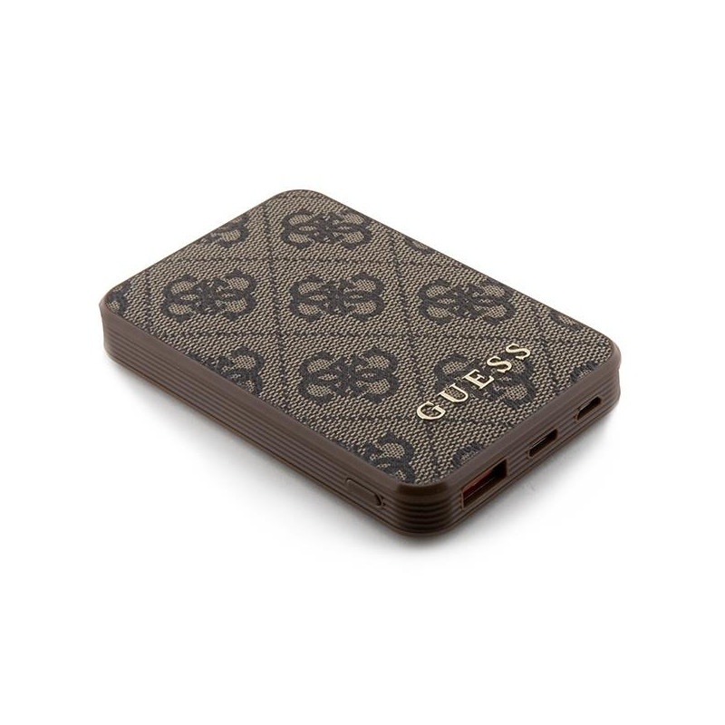 Guess 4G Leather Metal Logo Powerbank 15W 5000mAh - ruda