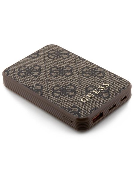 Guess 4G Leather Metal Logo Powerbank 15W 5000mAh - ruda