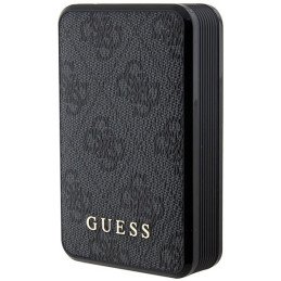 Guess 4G odinis metalinis logotipas Powerbank 18W 10000mAh - juodas