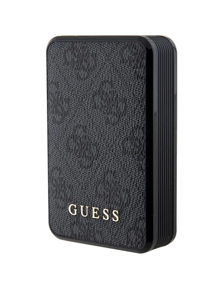 Guess 4G odinis metalinis logotipas Powerbank 18W 10000mAh - juodas