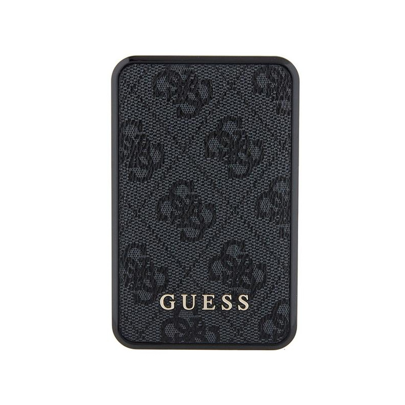 Guess 4G odinis metalinis logotipas Powerbank 18W 10000mAh - juodas